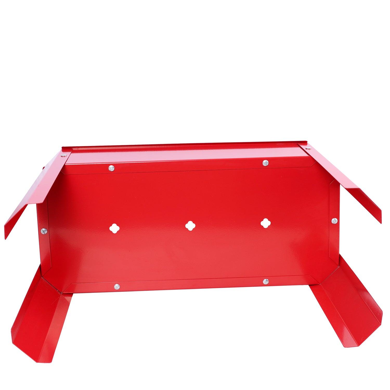 Elevated garden bed.metal elevated outdoor flowerpot box.suitable for backyard and terrace.large flowerpot. Red x 2 - FurniFindUSA