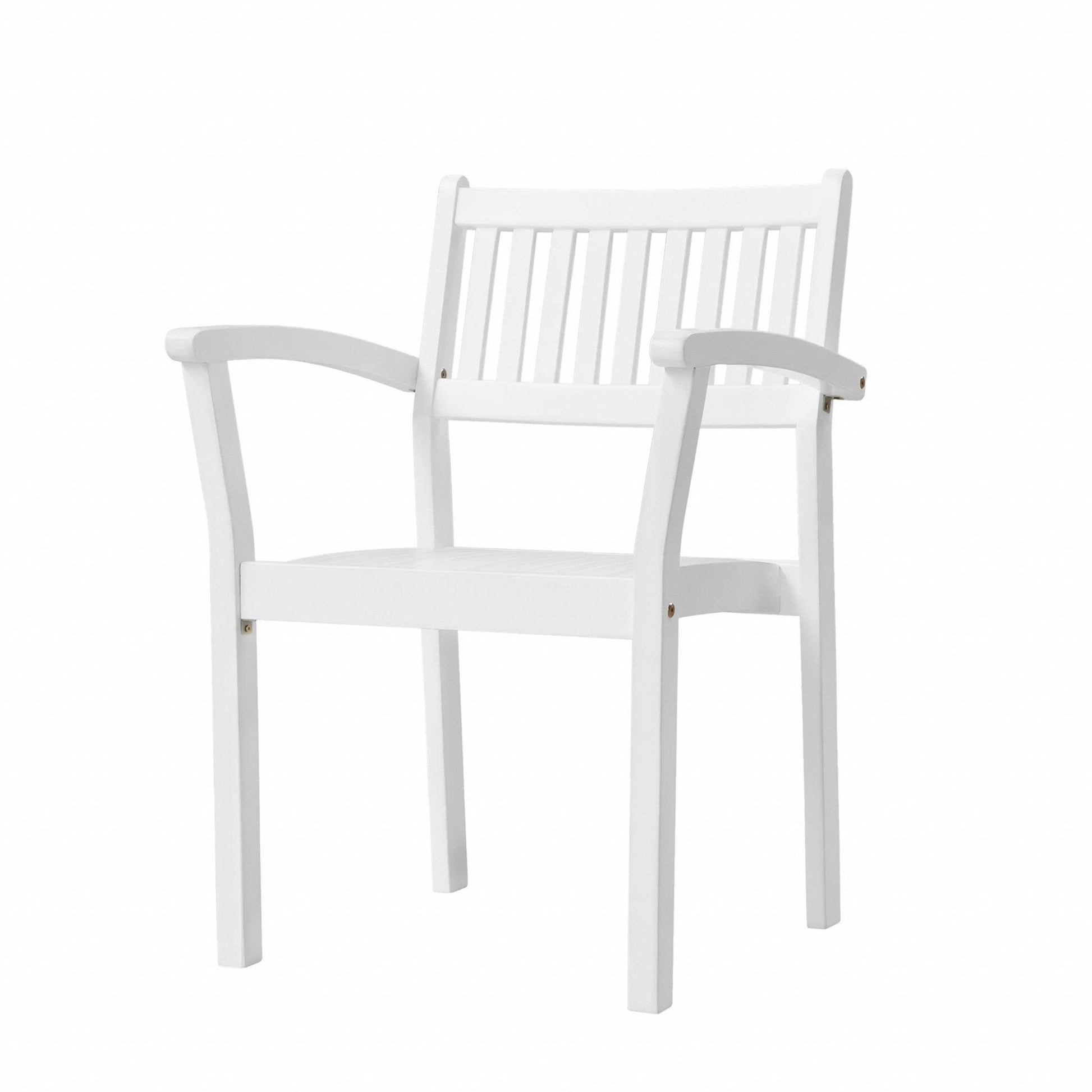 Set Of Two White Stacking Armchairs - FurniFindUSA