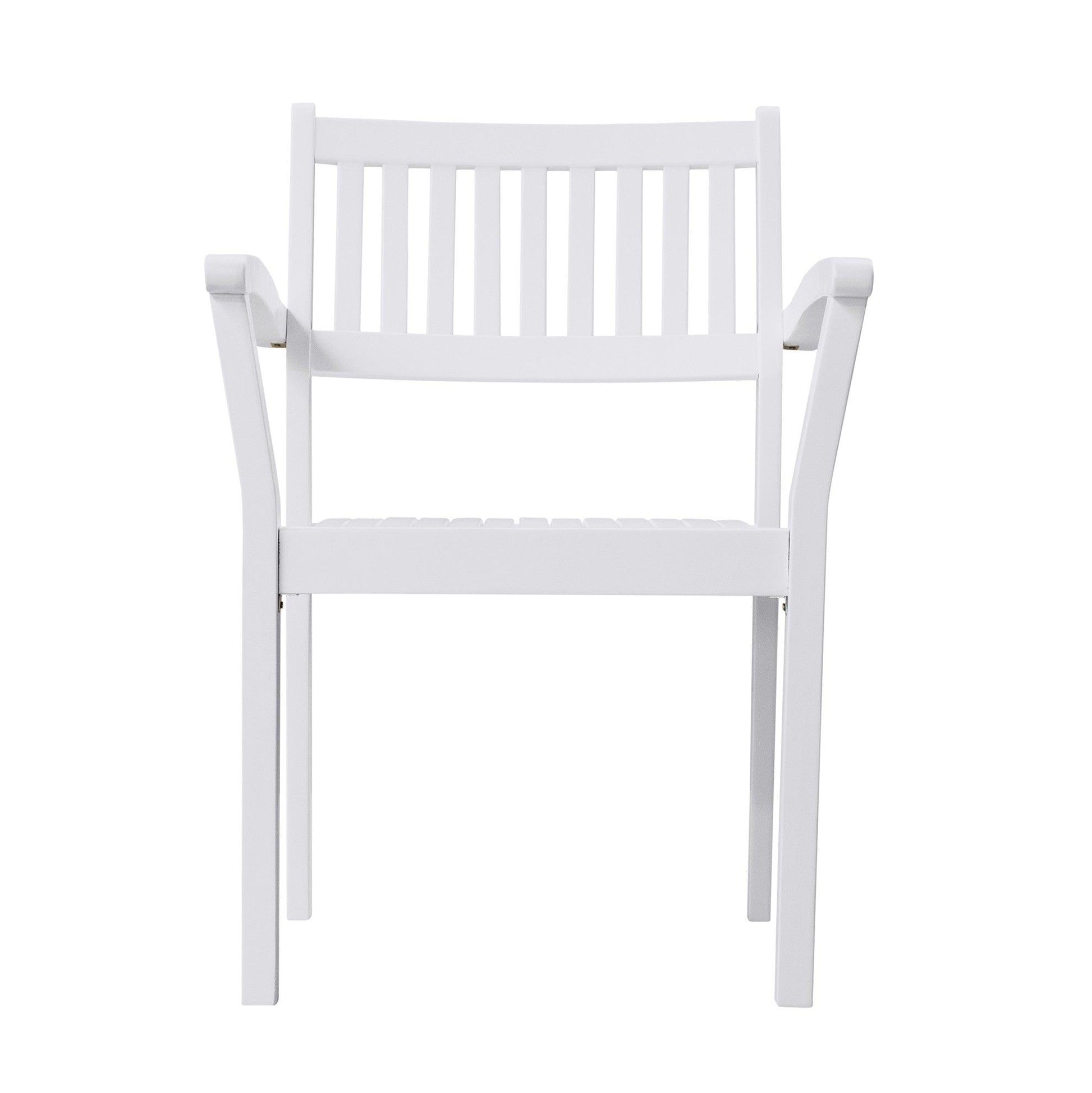 Set Of Two White Stacking Armchairs - FurniFindUSA