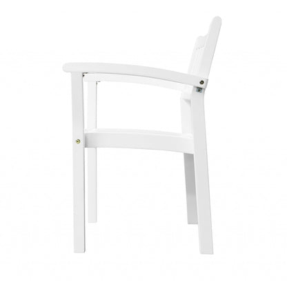 Set Of Two White Stacking Armchairs - FurniFindUSA