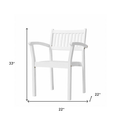 Set Of Two White Stacking Armchairs - FurniFindUSA