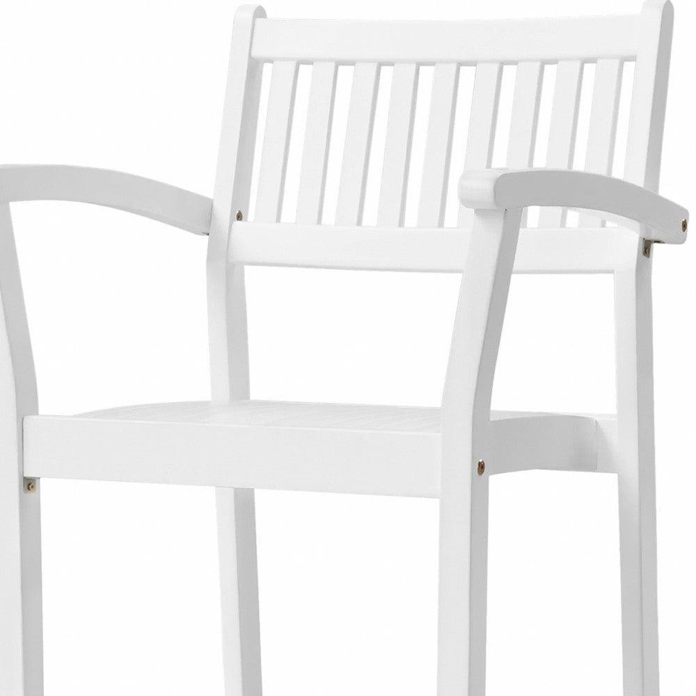 Set Of Two White Stacking Armchairs - FurniFindUSA