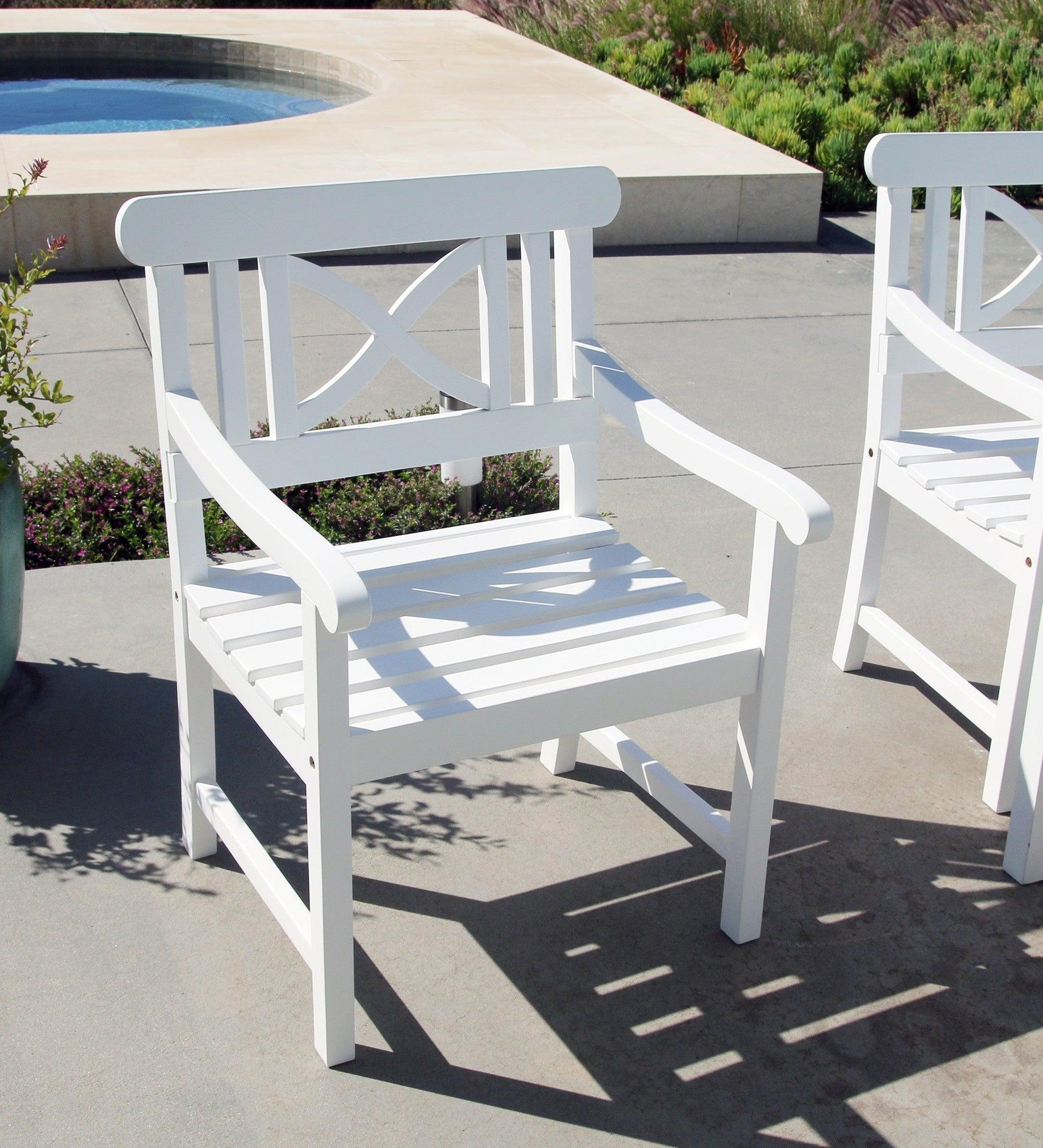 White Garden Armchair - FurniFindUSA