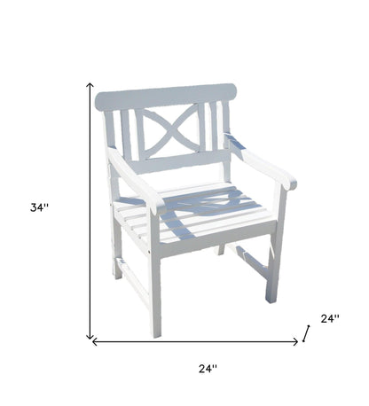 White Garden Armchair - FurniFindUSA