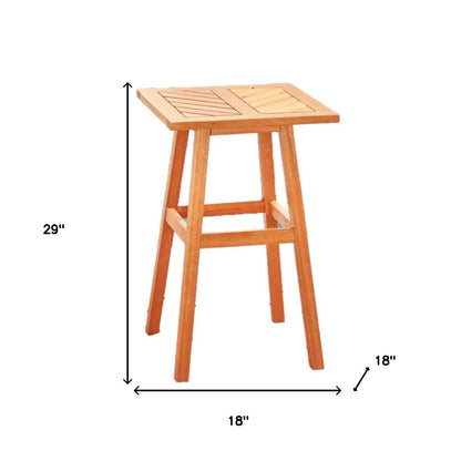 29" Natural Eucalyptus Slat Wood Outdoor End Table - FurniFindUSA