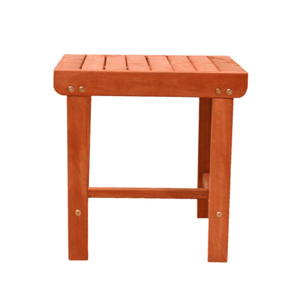 Sienna Brown Outdoor Wooden Side Table - FurniFindUSA