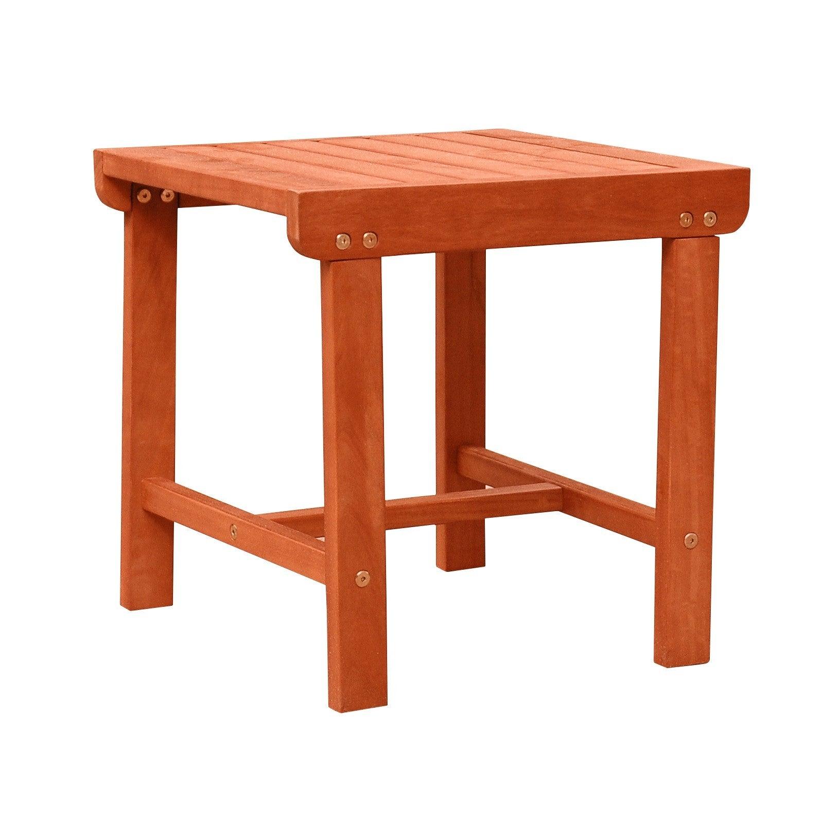 Sienna Brown Outdoor Wooden Side Table - FurniFindUSA