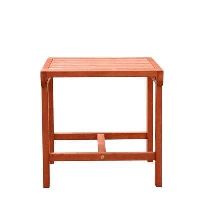 Sienna Brown Outdoor Wooden Side Table - FurniFindUSA