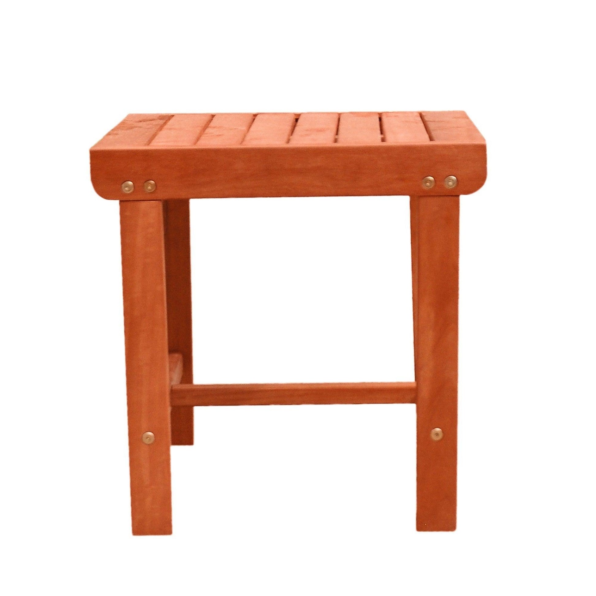 Sienna Brown Outdoor Wooden Side Table - FurniFindUSA