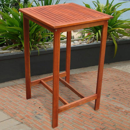 Chestnut Brown Square Bar Table - FurniFindUSA