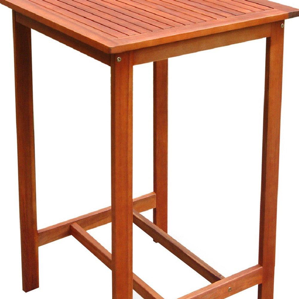 Chestnut Brown Square Bar Table - FurniFindUSA