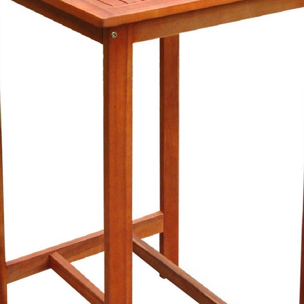 Chestnut Brown Square Bar Table - FurniFindUSA