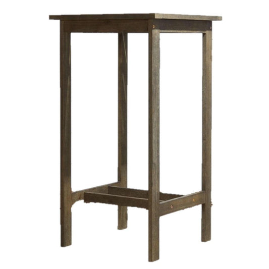 Distressed Grey Square Bar Table - FurniFindUSA