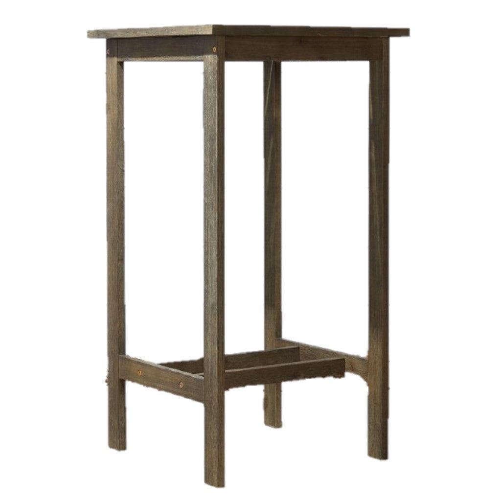 Distressed Grey Square Bar Table - FurniFindUSA