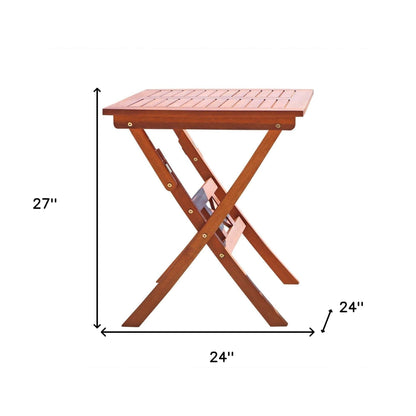 Sienna Brown Folding Serving Table - FurniFindUSA