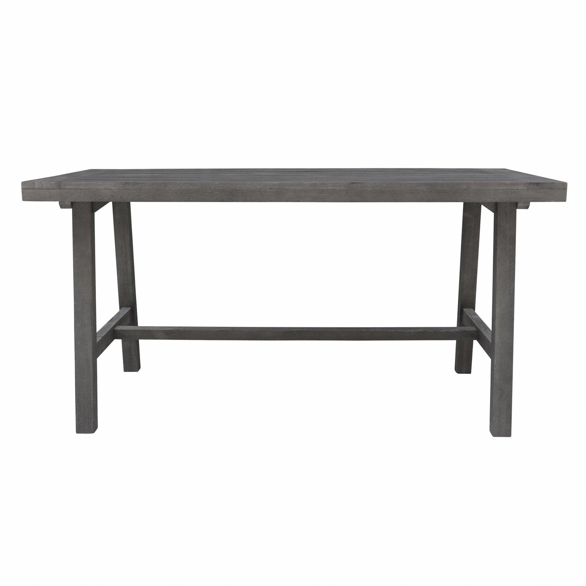 Dark Grey Dining Table With Leg Support - FurniFindUSA