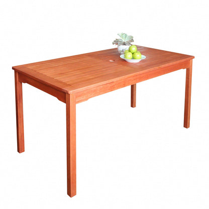 Sienna Brown Dining Table With Straight Legs - FurniFindUSA