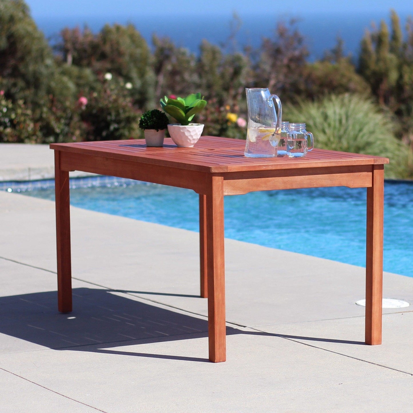 Sienna Brown Dining Table With Straight Legs - FurniFindUSA