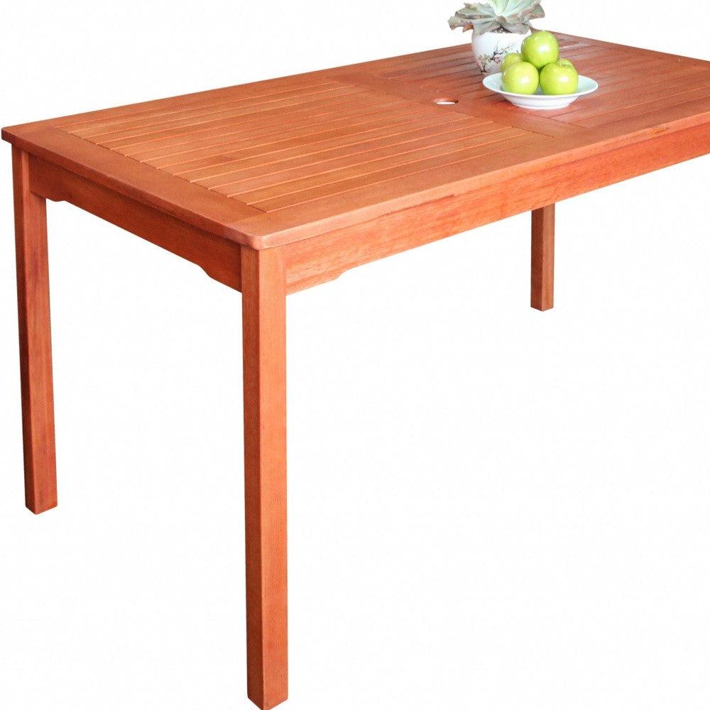 Sienna Brown Dining Table With Straight Legs - FurniFindUSA