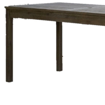 Distressed Grey Dining Table With Straight Legs - FurniFindUSA