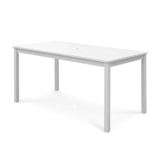 White Dining Table With Straight Legs - FurniFindUSA