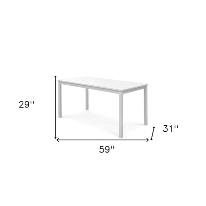 White Dining Table With Straight Legs - FurniFindUSA