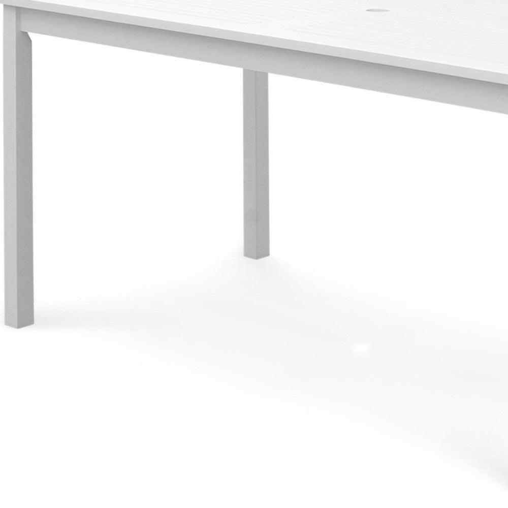 White Dining Table With Straight Legs - FurniFindUSA