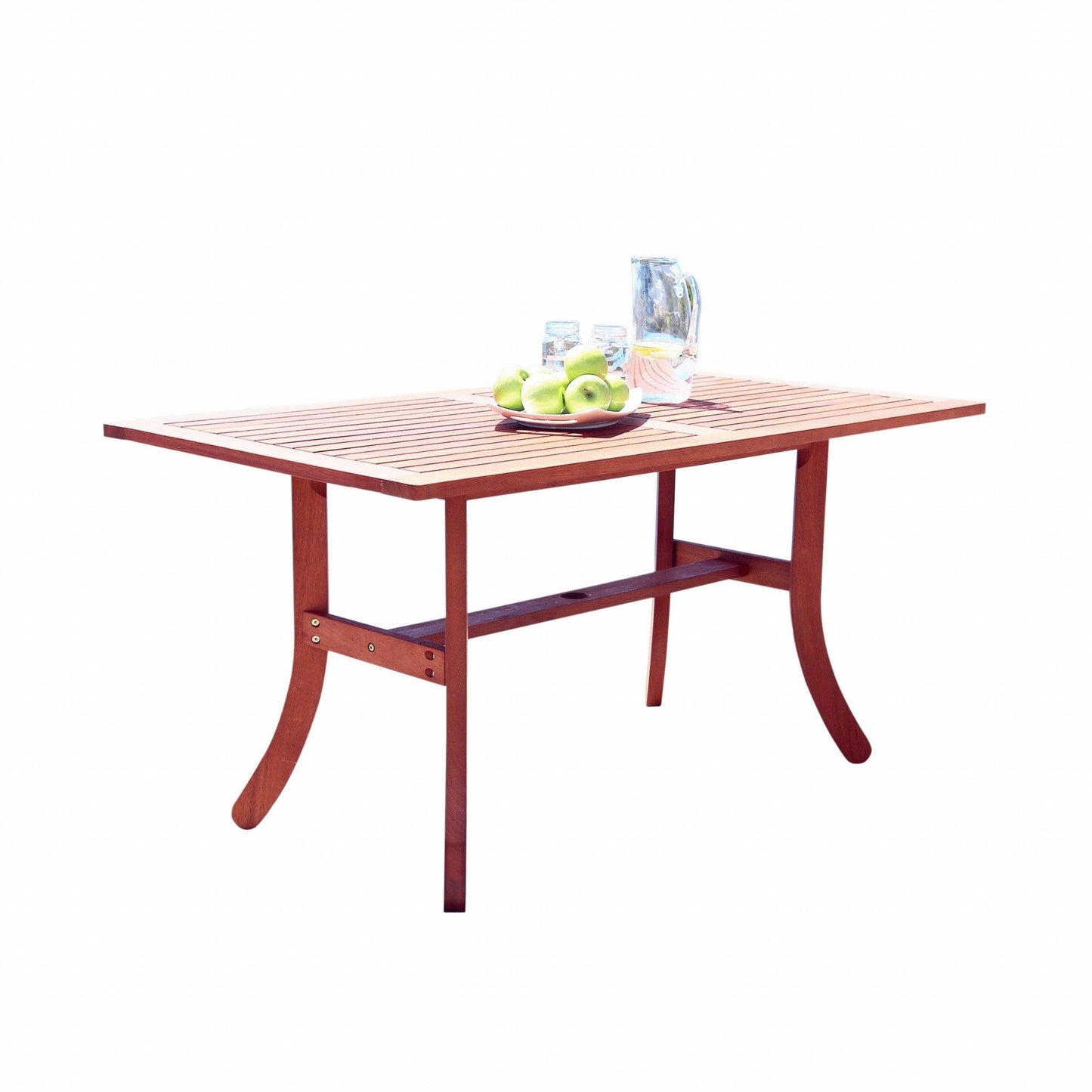 Sienna Brown Dining Table With Curved Legs - FurniFindUSA