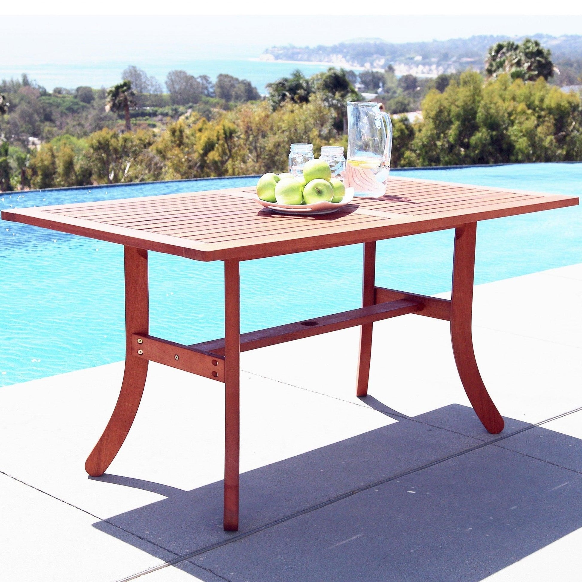 Sienna Brown Dining Table With Curved Legs - FurniFindUSA