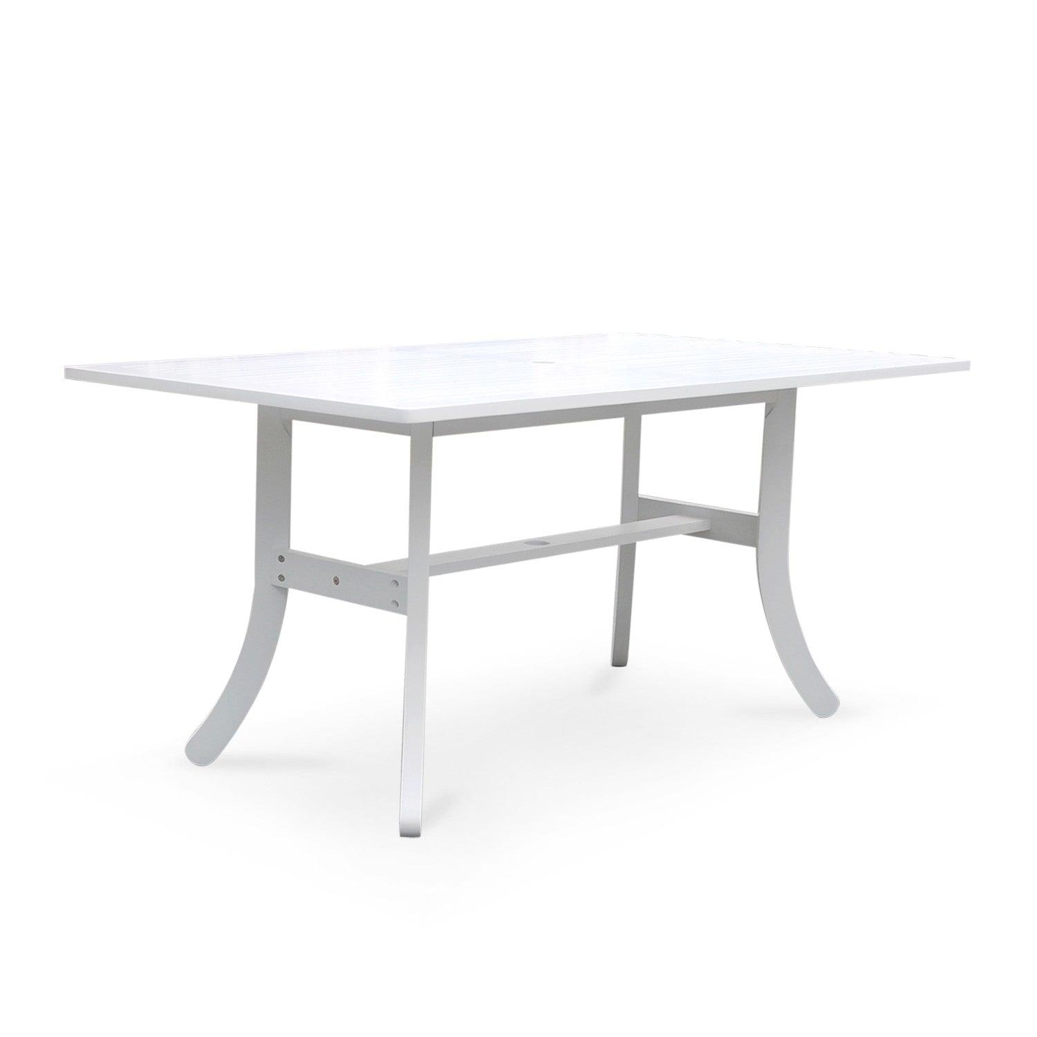 White Dining Table With Curved Legs - FurniFindUSA