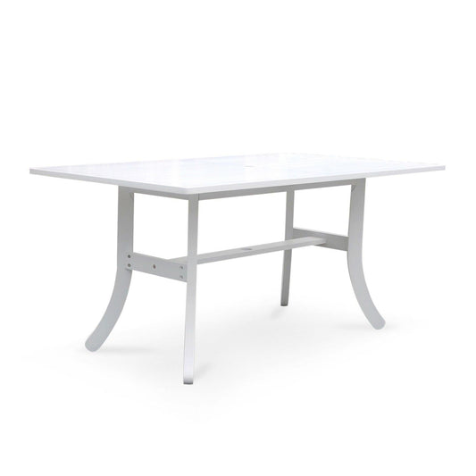 White Dining Table With Curved Legs - FurniFindUSA