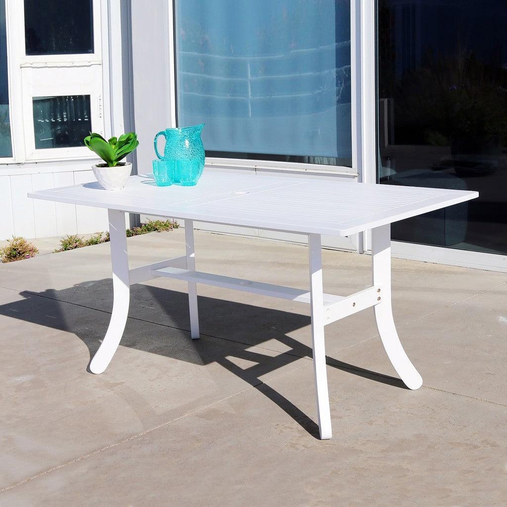 White Dining Table With Curved Legs - FurniFindUSA