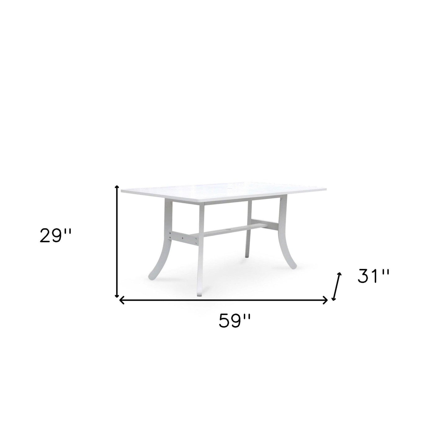 White Dining Table With Curved Legs - FurniFindUSA