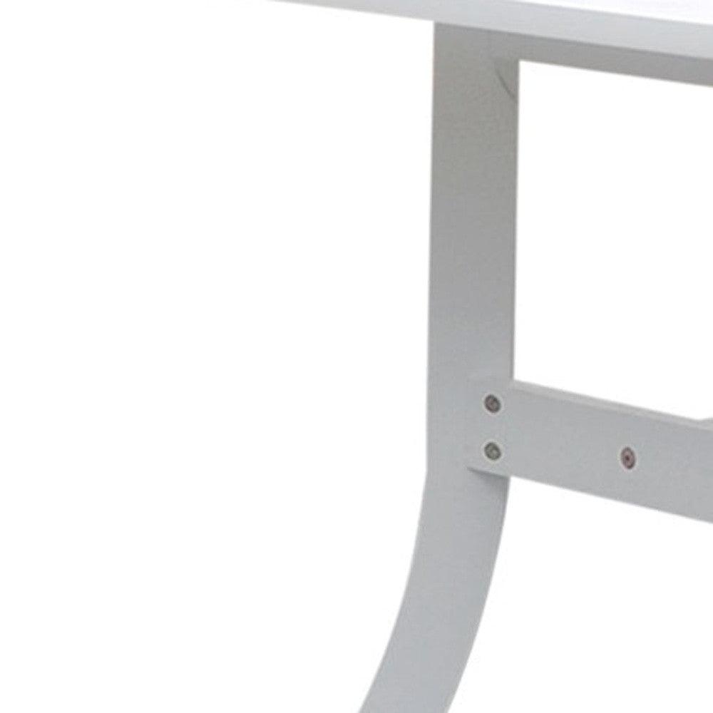 White Dining Table With Curved Legs - FurniFindUSA