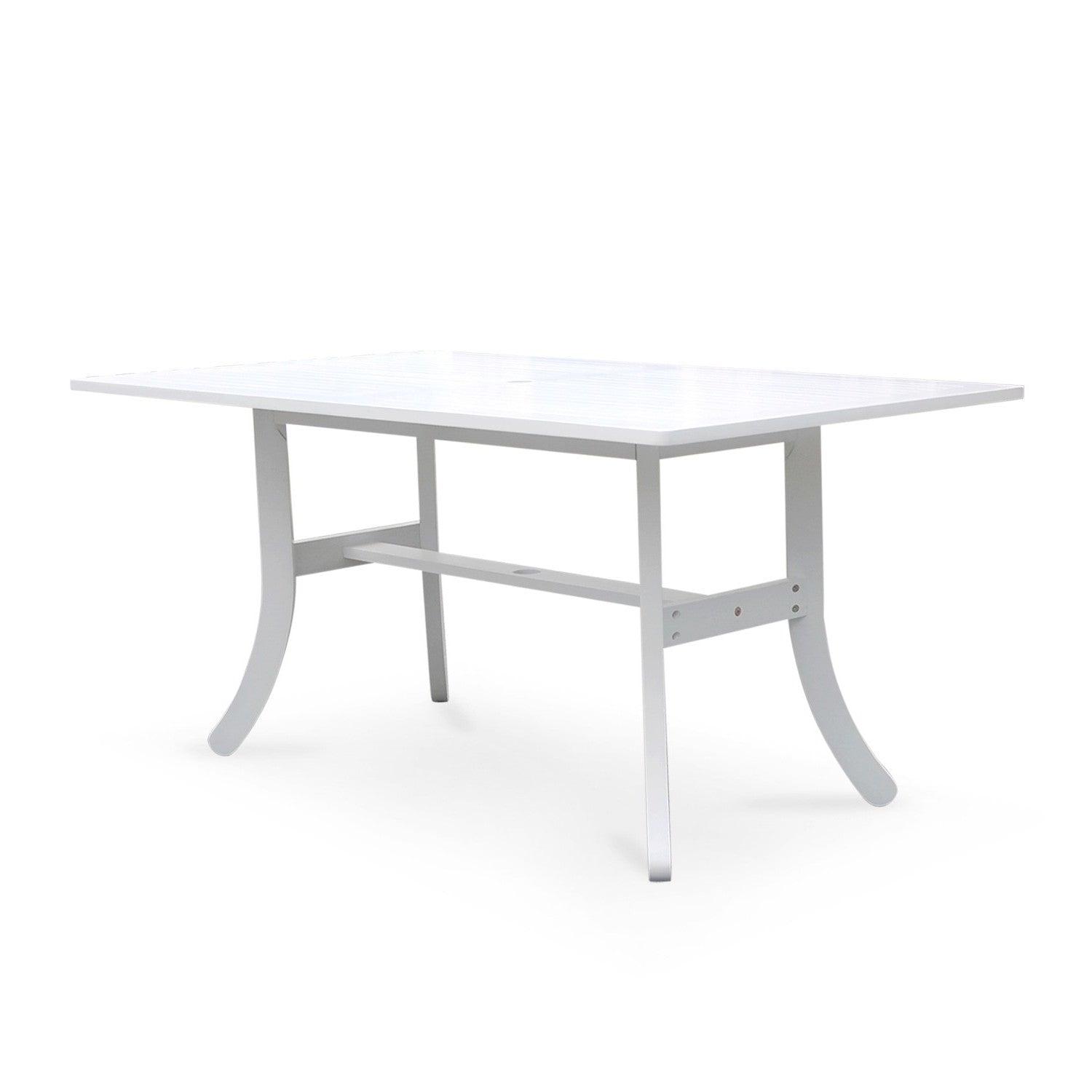 White Dining Table With Curved Legs - FurniFindUSA