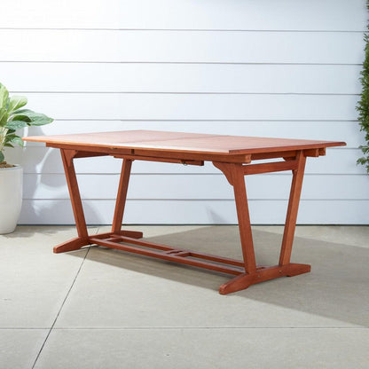 Sienna Brown Extendable Dining Table - FurniFindUSA