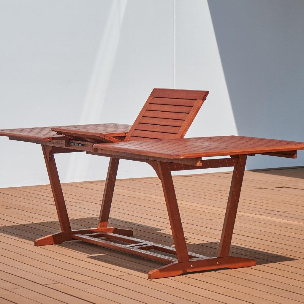 Sienna Brown Extendable Dining Table - FurniFindUSA