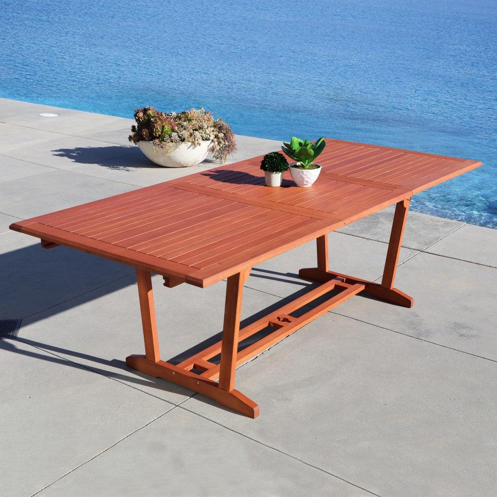 Sienna Brown Extendable Dining Table - FurniFindUSA