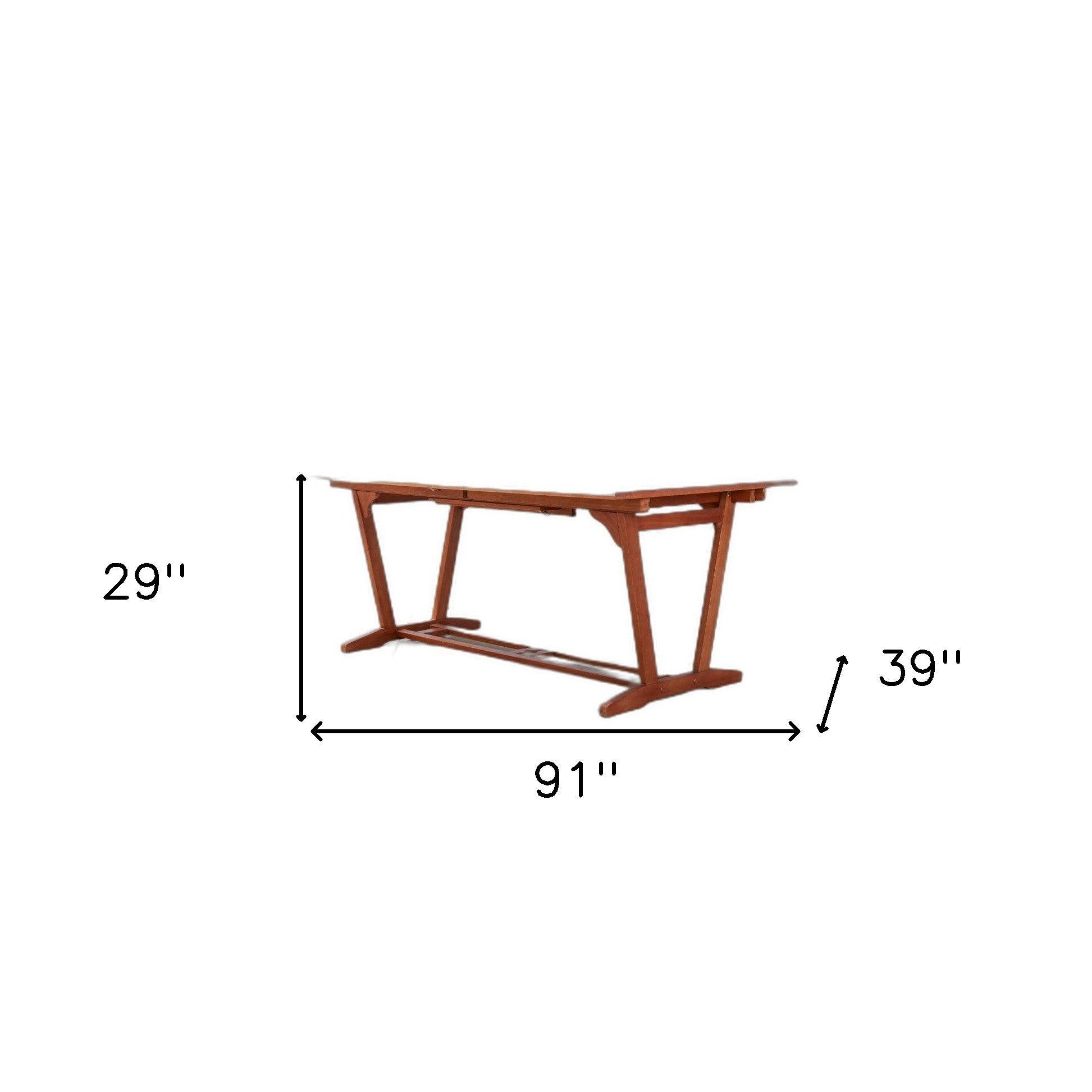 Sienna Brown Extendable Dining Table - FurniFindUSA