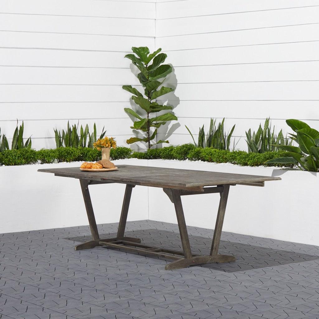 Distressed Grey Extendable Dining Table - FurniFindUSA