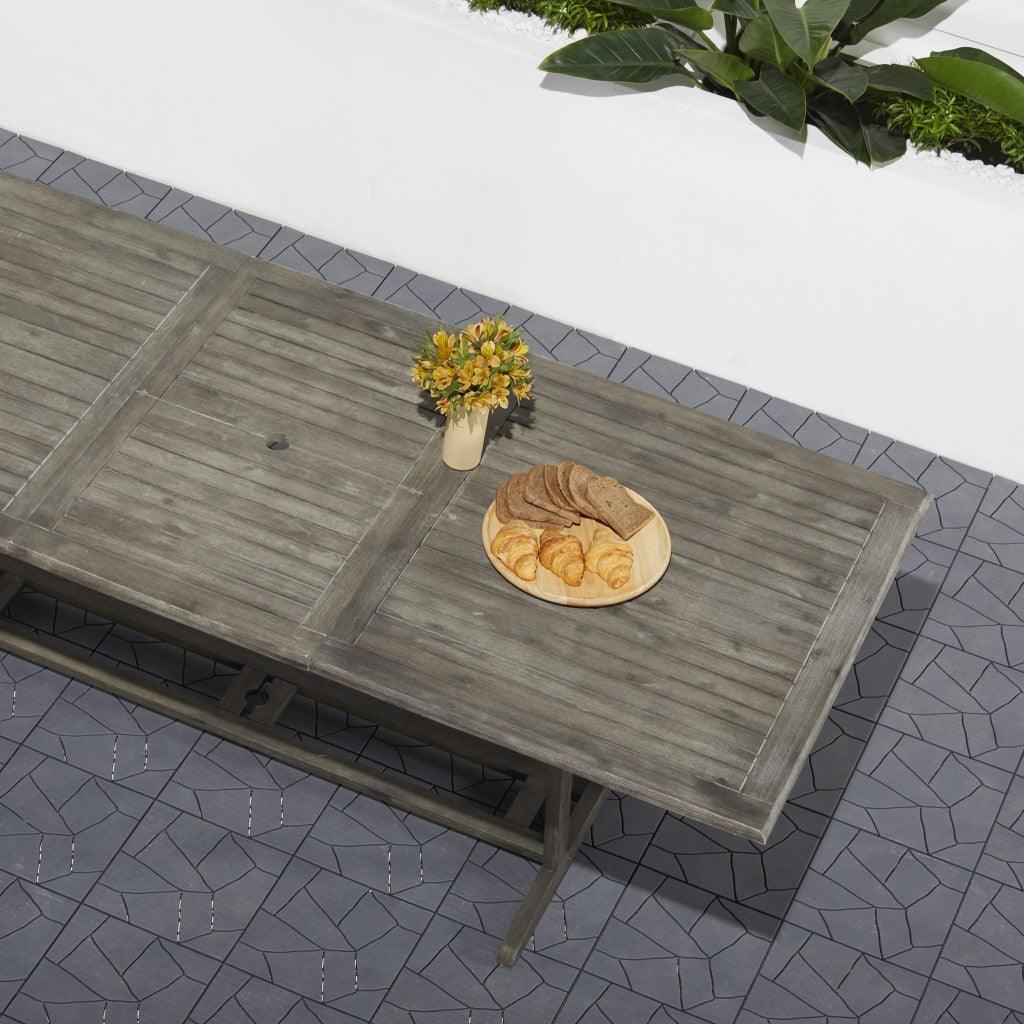 Distressed Grey Extendable Dining Table - FurniFindUSA