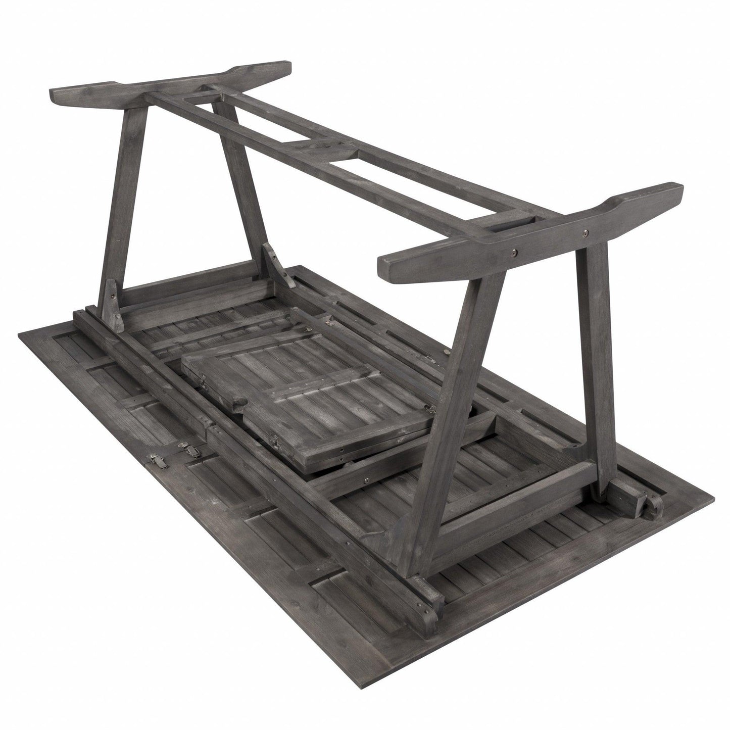 Distressed Grey Extendable Dining Table - FurniFindUSA