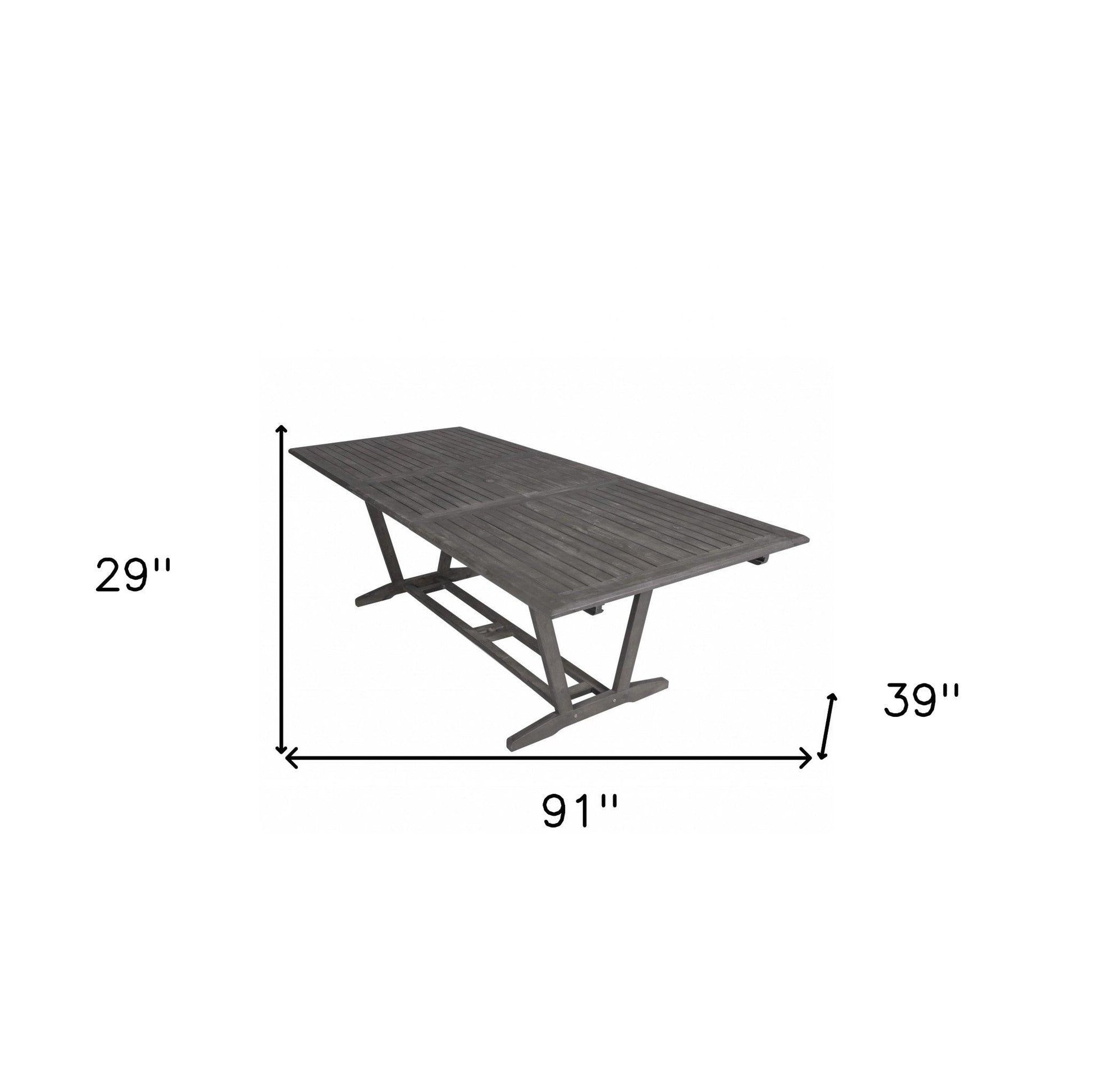 Distressed Grey Extendable Dining Table - FurniFindUSA