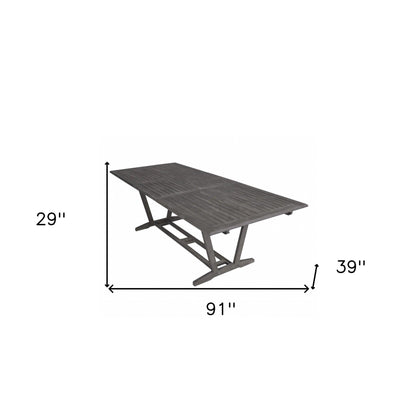 Distressed Grey Extendable Dining Table - FurniFindUSA