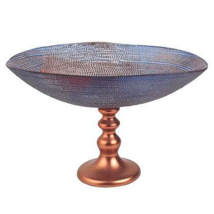 Handcrafted European Glass Centerpiece Footed Bowl HomeRoots