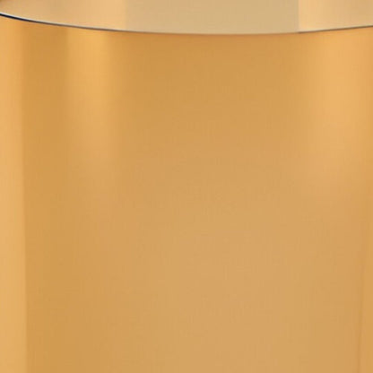 11" Amber And Clear Cylinder Lead Free Crystal Table Vase HomeRoots