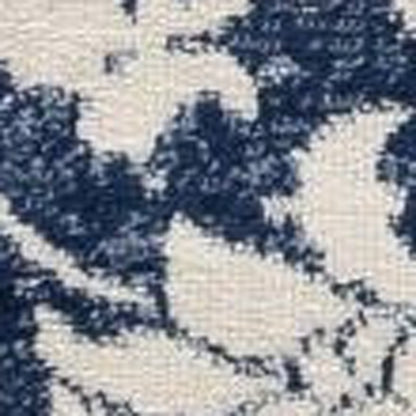 2’ X 3’ Navy Blue Distressed Floral Scatter Rug