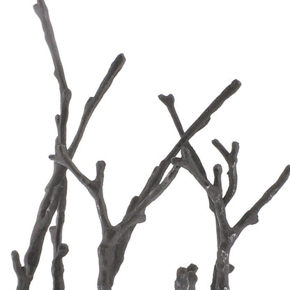 14" Gray Metal Tree Branches Tabletop Sculpture