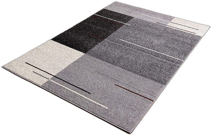 4’ X 6’ Gray Modern Geometric Area Rug