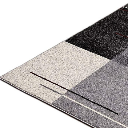 4’ X 6’ Gray Modern Geometric Area Rug